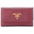 PRADA - Pochette clés Prada en cuir saffiano violet