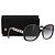 CHANEL - Occhiali da sole Chanel in acetato e pelle liscia nera - vista 6
