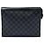 Borsa a pochette Louis Vuitton Damier Graphite Pochette Voyage MM nera
