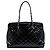 Black Chanel CC gesteppte Lackleder Tote mit Charm
