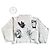 Autre Marque Pull en maille blanc avec motifs graphiques - vue 5
