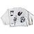 Autre Marque Pull en maille blanc avec motifs graphiques - vue 7