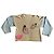 Autre Marque Strickpullover in Beige / Khaki und Blau mit Frucht- und Austernmotiv