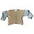 Autre Marque Strickpullover in Beige / Khaki und Blau mit Frucht- und Austernmotiv - Ansicht 3