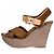 Sandali platform Monogram in camoscio marrone Louis Vuitton EU 41 usati