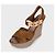 Sandali platform Monogram in camoscio marrone Louis Vuitton EU 41 usati - vista 3