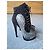 Alaïa Bottines à lacets en daim et cuir python argenté - vue 5