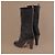 Chanel Botas de couro preto acolchoadas - vista 3