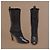 Chanel Botas de couro preto acolchoadas - vista 4