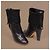 Chanel Botas de couro preto acolchoadas - vista 9