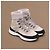 Chanel Sneakers Alte in Camoscio Beige e Maglia