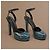Gucci Escarpins Plateforme Python Bleu Sarcelle - vue 7