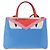 FENDI Petite 2Jours Hand Bag Leather 2way Blue Silver 8BH253 Auth 210420 - Jerrillo - vista 13