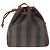 FENDI Pequin Canvas Shoulder Bag PVC Black Brown Auth 212097 - Jerrillo