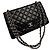 Bolsa Chanel Classic Flap em couro patenteado preto