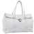 PRADA Tote Bag Leather White Silver Auth 211540A - Jerrillo