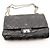 Bolsa de aba Chanel 2.55 em couro preto - vista 6