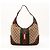 Bolsa Hobo Gucci Monogram Canvas Couro Brown