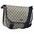 GUCCI GG Supreme Shoulder Bag PVC Navy Silver 201732