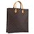 LOUIS VUITTON Monogram Sac Plat Hand Bag M51140 LV