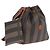 FENDI Pequin Canvas Shoulder Bag PVC Black Brown