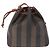 FENDI Pequin Canvas Shoulder Bag PVC Black Brown - view 2