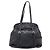 PRADA Vitellolux Tote Bag Leather Black Silver - vista 3