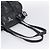 PRADA Vitellolux Tote Bag Leather Black Silver - vista 7