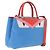 FENDI Petite 2Jours Hand Bag Leather 2way Blue Silver 8BH253
