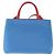 FENDI Petite 2Jours Hand Bag Leather 2way Blue Silver 8BH253 - vista 2