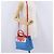 FENDI Petite 2Jours Hand Bag Leather 2way Blue Silver 8BH253 - vista 29