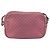 GUCCI Sac Bamboo en toile Micro GG Guccissima Cuir Rose 309538 - vue 3