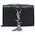 Autre Marque Saint Laurent Kate Chain Shoulder Bag Leather Black Silver - vista 2