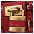 Chloé Sac à main Chloe Paddington en cuir rouge ton or - vue 20