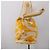 CHANEL Drawstring Chain Shoulder Bag Canvas Yellow Gold Tone CC - vista 30
