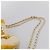 CHANEL Drawstring Chain Shoulder Bag Canvas Yellow Gold Tone CC - vista 8