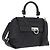 Salvatore Ferragamo Sofia Gancini Bag Leather 2way Black Silver