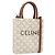 Céline CELINE Triomphe Mini Vertical Cabas Mala de Mão PVC 2way Ivory Gold