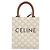 Céline CELINE Triomphe Mini Vertical Cabas Mala de Mão PVC 2way Ivory Gold - vista 13