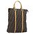 FENDI Zucca Canvas Hand Bag Black Brown