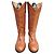Ash Brando Botas Western de cuero marrón