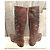 Prada Brown Leather Floral Appliqué Boots - view 4