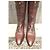 Prada Brown Leather Floral Appliqué Boots - view 6