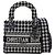Dior White Mini Embroidered Canvas Houndstooth Lady D Lite