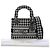 Dior White Mini Embroidered Canvas Houndstooth Lady D Lite - Ansicht 5