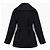 Louis Vuitton Abrigo Corto de Lana Negro con Cinturón - vista 3