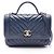 CHANEL Chevron V Stitch Top Handle 2-Wege Schultertasche