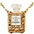 Collana con ciondolo a catena a forma di flacone di profumo Chanel N5 - vista 2