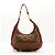 Borsa Hobo Fendi Zucca Canvas Leather Brown Red