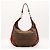 Borsa Hobo Fendi Zucca Canvas Leather Brown Red - vista 3